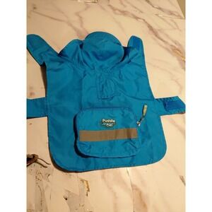 Puddle Pup Dog Raincoat Blue Jacket Lightweight Waterproof Size Small